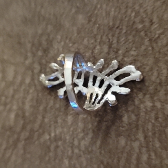 3/$30 VTG SILVERTONE Fairycore Rhinestone Art Deco Statement Ring - Picture 3 of 4